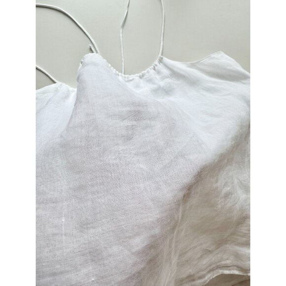 BANANA REPUBLIC White Ramie A-Line Square Neck Camisole Tank, Size Petite S - Picture 8 of 12